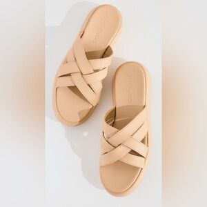 Shekudo beige Osisi flatform sandals